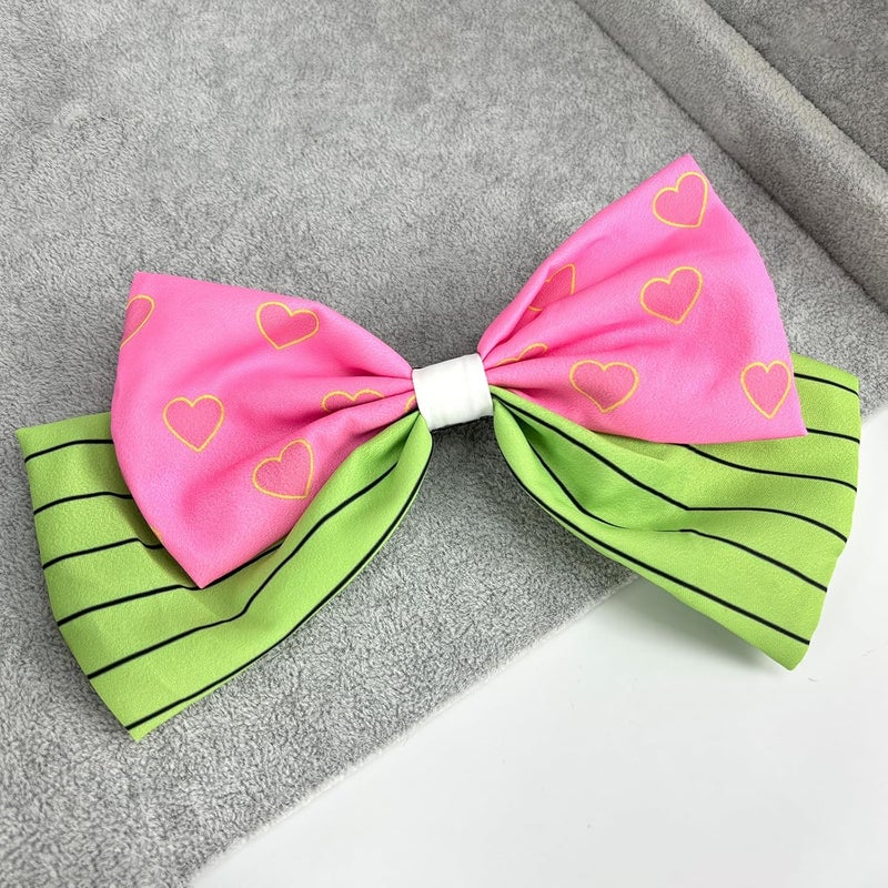 MYAYD دبوس شعر على شكل ربطة عنق مزينة لملحقات الزينة وارتداء الرأس لاستخدام كوسبلاي شينوبو نيزوكو تانجيرو (كانروجي ميتسوري) - Image 5